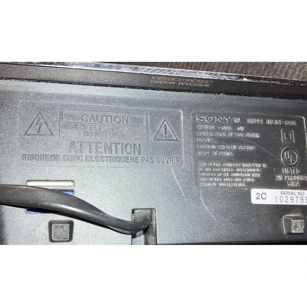 SONY DREAM MACHINE FM/AM CLOCK RADIO ICF-C414 TESTED/B/87